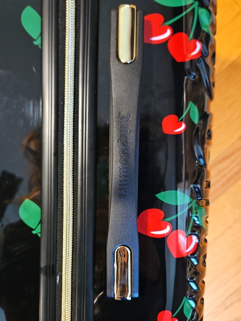 Juicy Couture Black Cherry Carry-On with Gold Zipper Accents - Picture 7 of 8